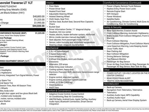 Certified 2026 Chevrolet Traverse LT w/ Driver Confidence Package FWD image 35