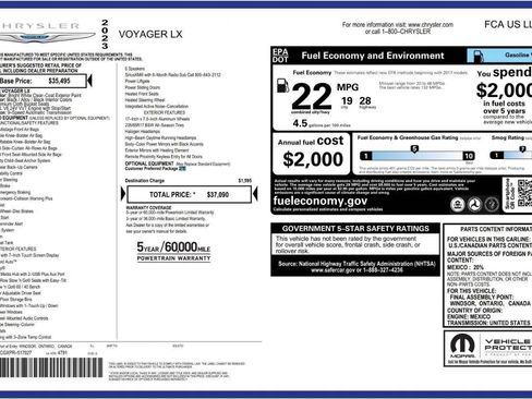 Used 2023 Chrysler Voyager LX FWD image 7