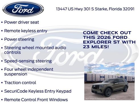 New 2026 Ford Explorer ST w/ Sun And Sound Package AWD/4WD image 30