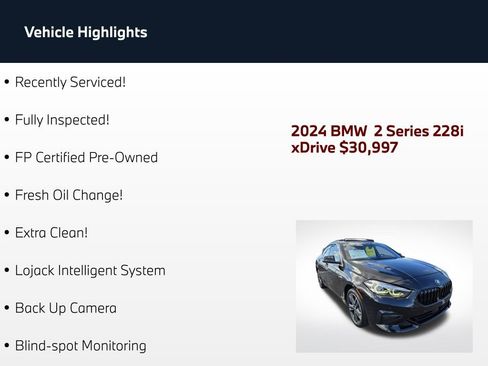 Used 2024 BMW 228i xDrive Gran Coupe AWD/4WD image 2