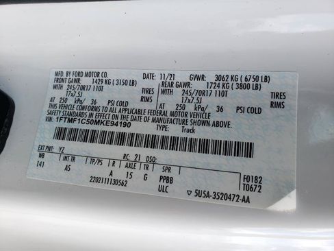 Used 2021 Ford F150 XL w/ Equipment Group 101A High RWD image 21