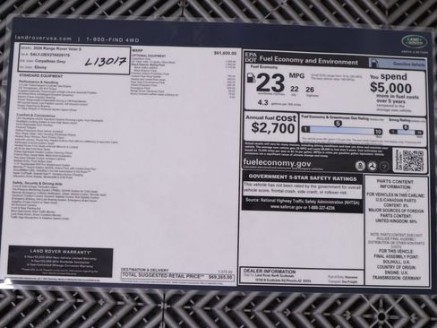 New 2026 Land Rover Range Rover Velar S image 9