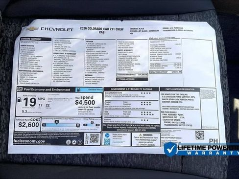 New 2026 Chevrolet Colorado Z71 w/ Technology Package AWD/4WD image 15