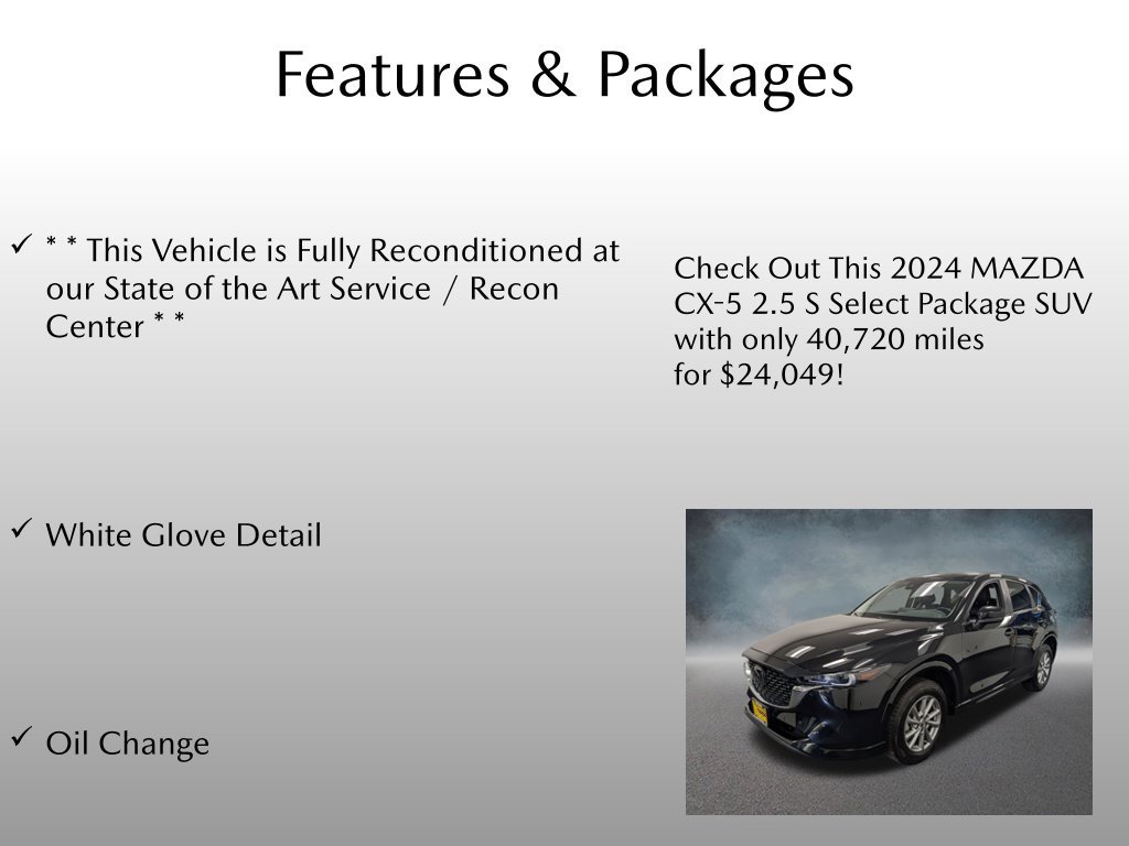 Certified 2024 MAZDA CX-5 AWD 2.5 S w/ Select Package image 4