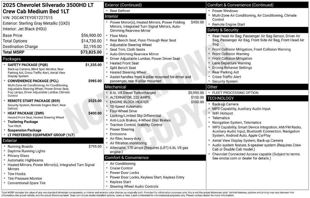 Used 2025 Chevrolet Silverado 3500 LT w/ Safety Package AWD/4WD image 2