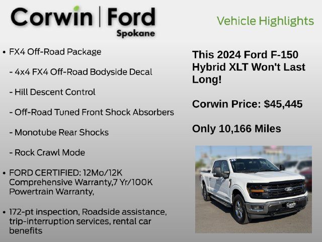 Used 2024 Ford F150 XLT w/ Equipment Group 302A MID AWD/4WD image 13