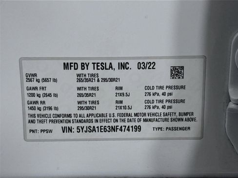 Used 2022 Tesla Model S Plaid image 31