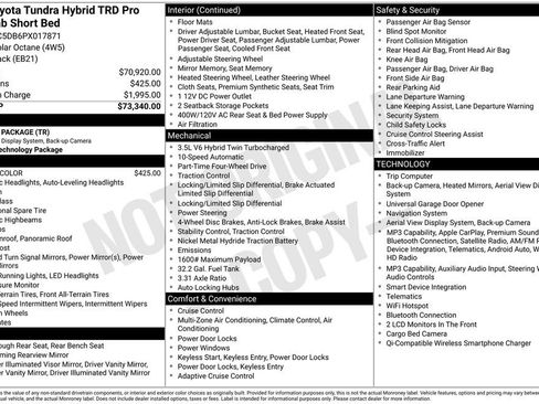 Used 2023 Toyota Tundra TRD Pro AWD/4WD image 5