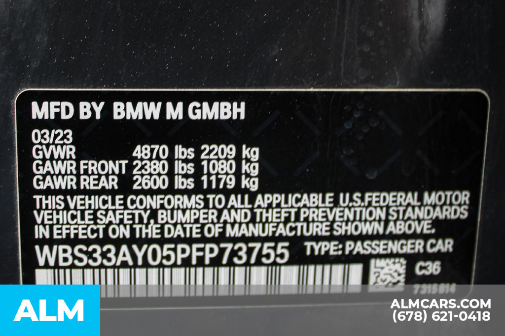 Used 2023 BMW M3 Competition w/ Executive Package RWD image 36