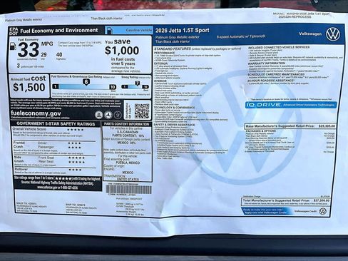 New 2026 Volkswagen Jetta Sport image 18