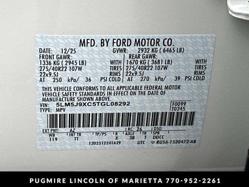 New 2026 Lincoln Aviator Black Label w/ Jet Appearance Package image 38