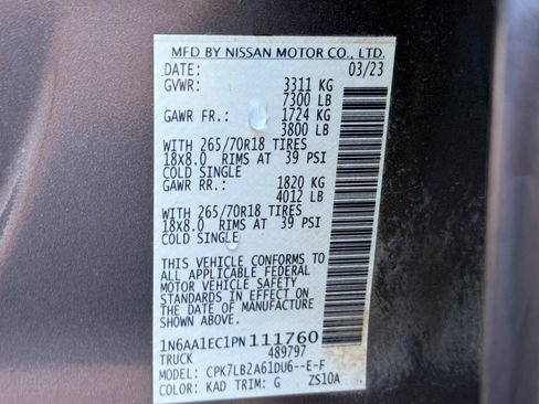 Used 2023 Nissan Titan SV image 28