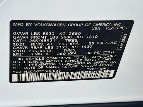 New 2026 Volkswagen Atlas SEL Premium R-Line image 30