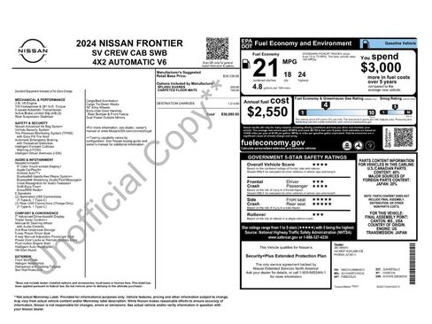 Used 2024 Nissan Frontier SV RWD image 10