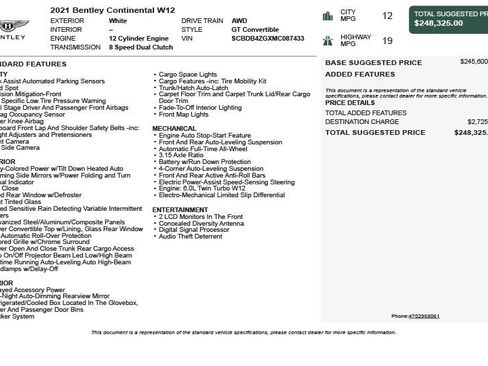 Used 2021 Bentley Continental GT Mulliner image 3