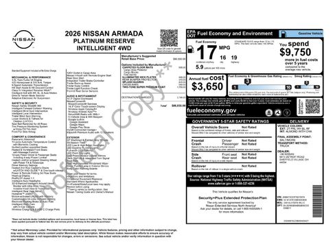 New 2026 Nissan Armada Platinum Reserve image 18