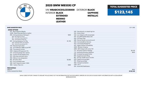 Used 2020 BMW M850i xDrive Coupe w/ M Carbon Exterior Package AWD/4WD image 3