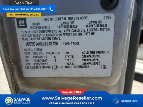 Used 2006 Chevrolet Silverado 1500 W/T image 16