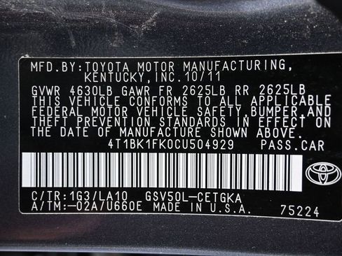 Used 2012 Toyota Camry XLE image 39