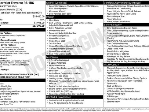 Used 2026 Chevrolet Traverse RS FWD image 8