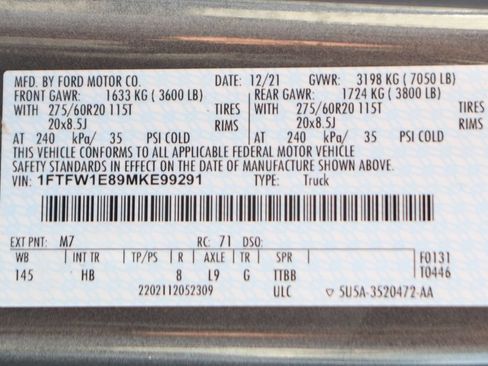 Used 2021 Ford F150 Lariat w/ Equipment Group 502A High AWD/4WD image 60