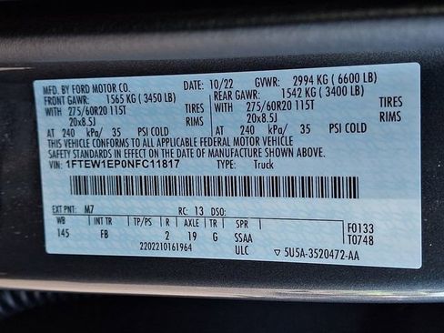 Certified 2022 Ford F150 XLT w/ Equipment Group 302A High image 28