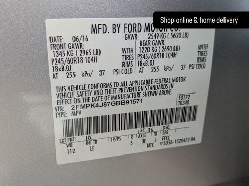 Used 2016 Ford Edge SEL w/ Equipment Group 201A image 17