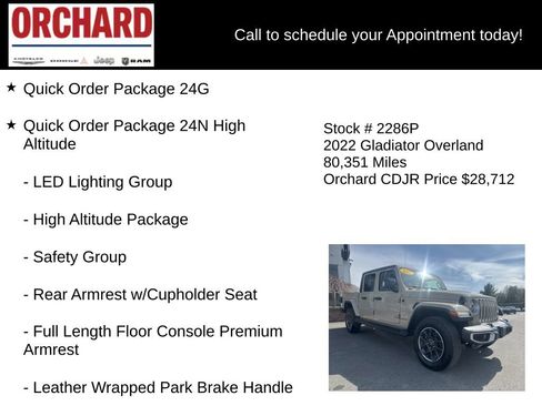 Used 2022 Jeep Gladiator Overland w/ Popular Equipment Package AWD/4WD image 6