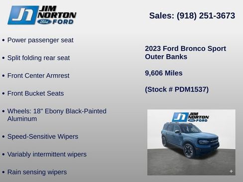 Used 2023 Ford Bronco Sport Outer Banks image 15