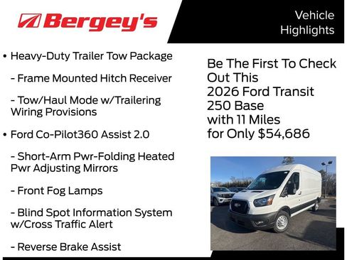 New 2026 Ford Transit 250 Base w/ Load Area Protection Package image 5