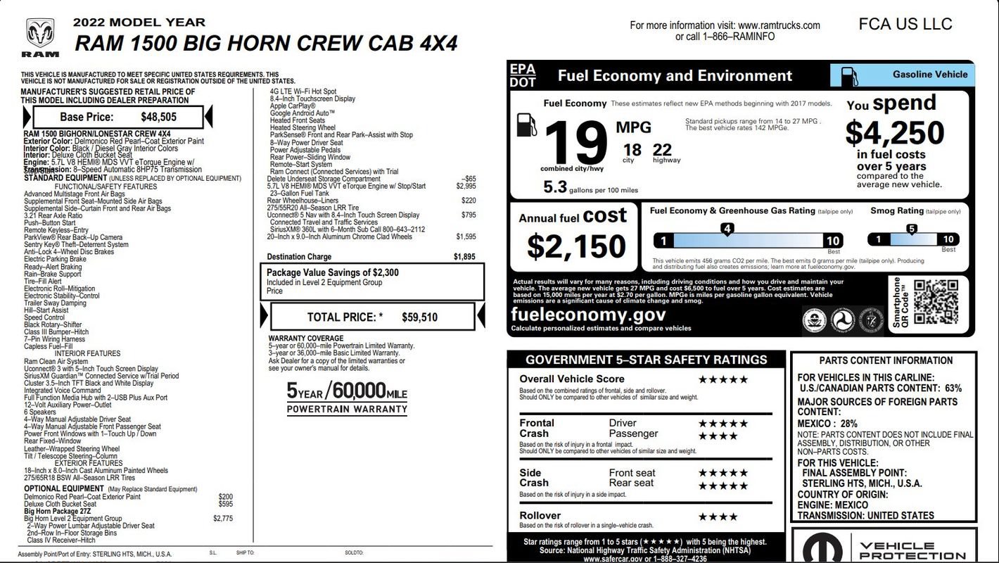 Used 2022 RAM 1500 Big Horn AWD/4WD image 9