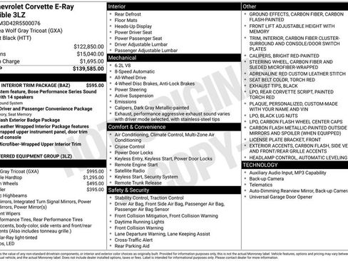Used 2024 Chevrolet Corvette E-Ray w/ Stealth Interior Trim Package AWD/4WD image 6