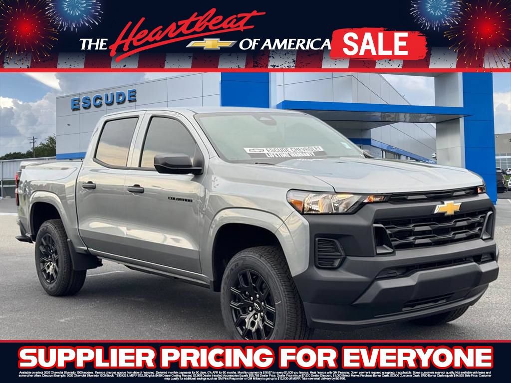 New 2026 Chevrolet Colorado W/T w/ WT Custom Package RWD image 1