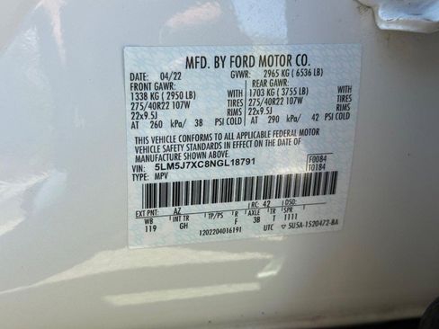 Certified 2022 Lincoln Aviator Reserve w/ Equipment Group 201A AWD/4WD image 32