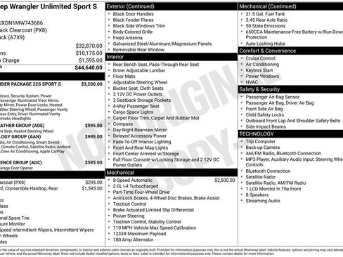 Used 2021 Jeep Wrangler Unlimited Sport AWD/4WD image 5