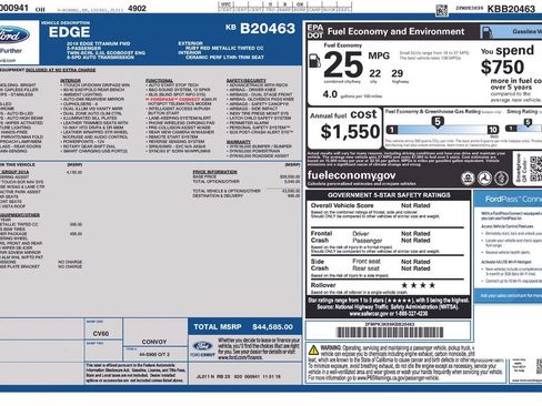 Certified 2019 Ford Edge Titanium w/ Equipment Group 301A FWD image 5