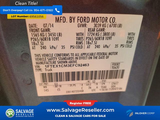 Used 2014 Ford F150 STX w/ Equipment Group 201A Mid RWD image 16