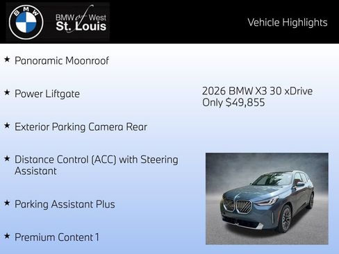 Used 2026 BMW X3 xDrive30i AWD/4WD image 16