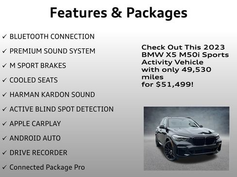 Used 2023 BMW X5 M50i w/ Climate Comfort Package image 12