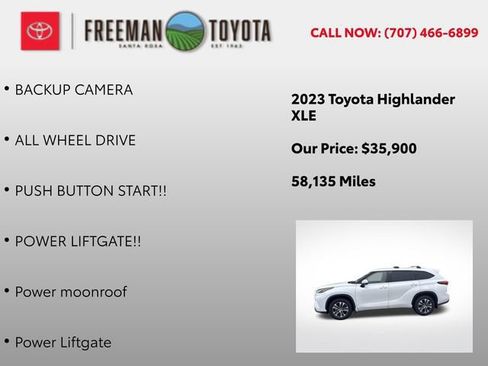 Used 2023 Toyota Highlander XLE AWD/4WD image 9