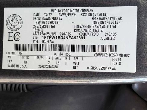 Certified 2022 Ford F150 XLT w/ Equipment Group 301A Mid AWD/4WD image 33