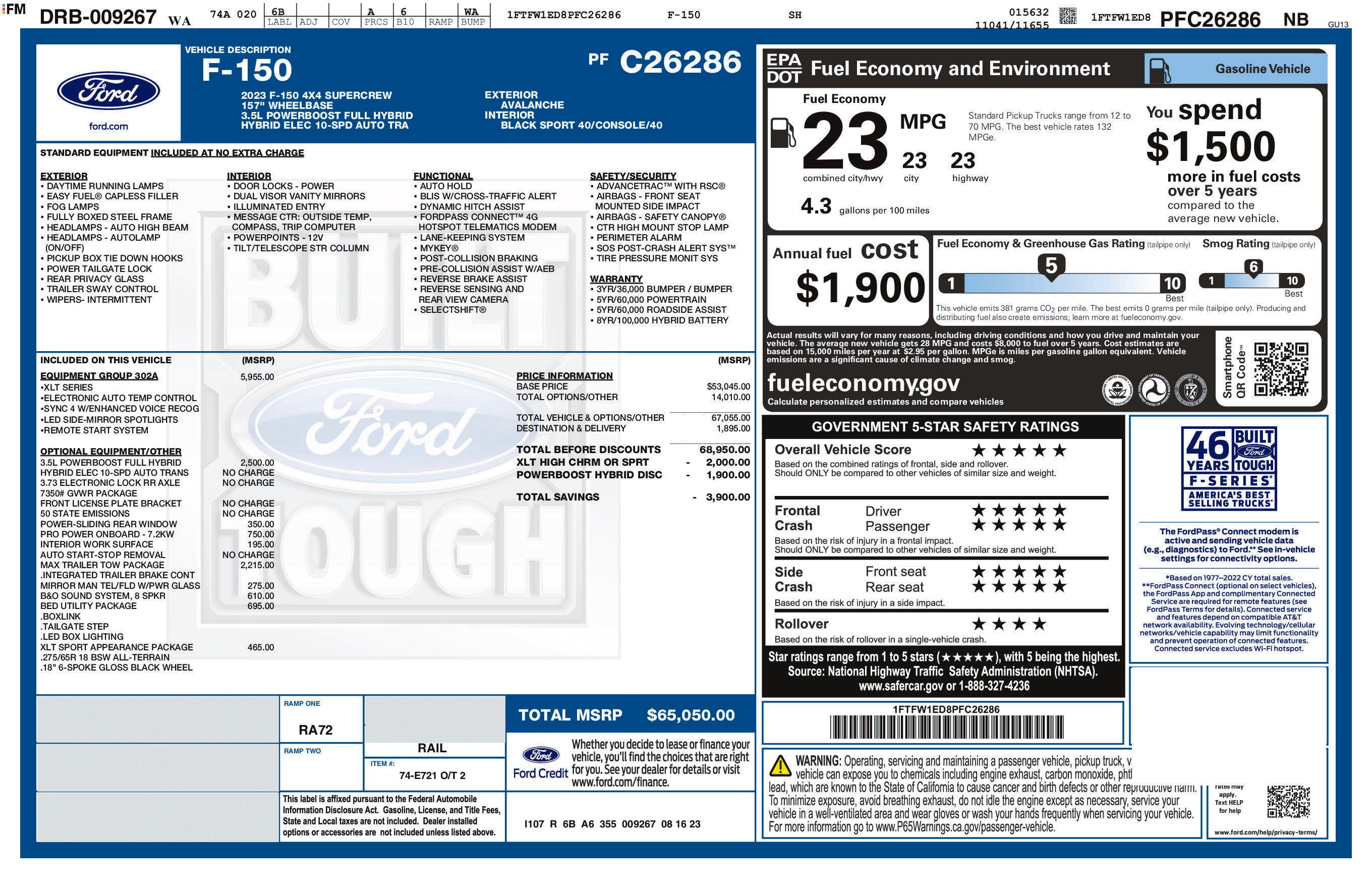 Certified 2023 Ford F150 XLT w/ Equipment Group 302A High AWD/4WD image 10