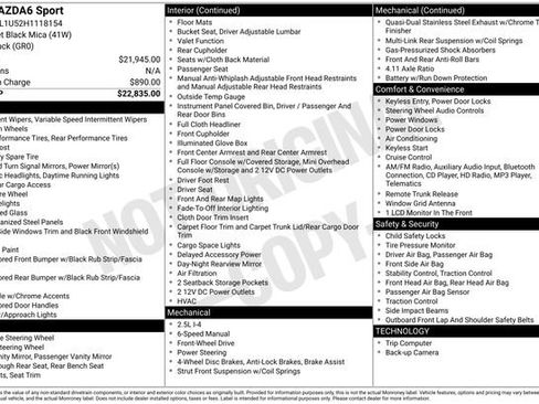 Used 2017 MAZDA MAZDA6 Sport image 27