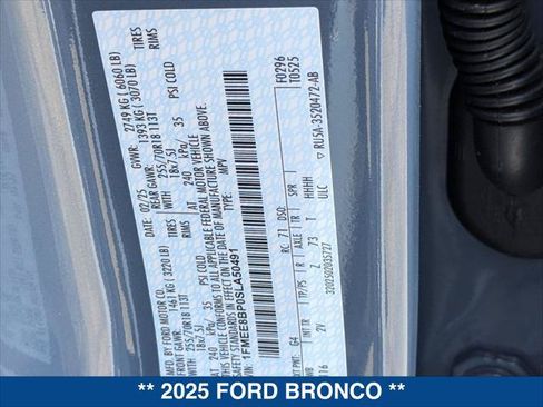 Certified 2025 Ford Bronco Outer Banks AWD/4WD image 23