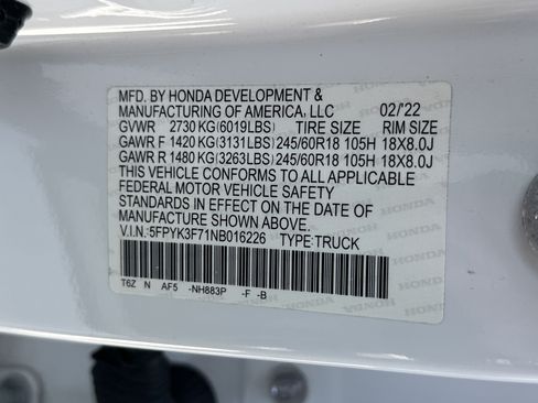 Used 2022 Honda Ridgeline RTL-E image 35