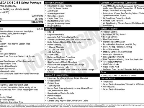 New 2025 MAZDA CX-5 AWD 2.5 S w/ Select Package image 25