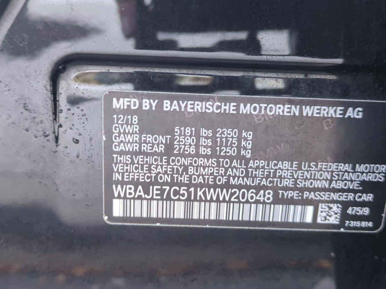 Used 2019 BMW 540i xDrive w/ Convenience Package AWD/4WD image 36