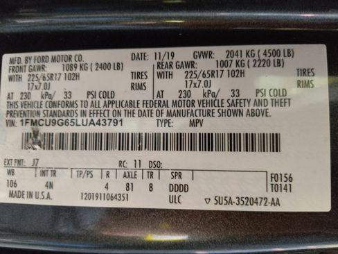 Used 2020 Ford Escape SE AWD/4WD image 33