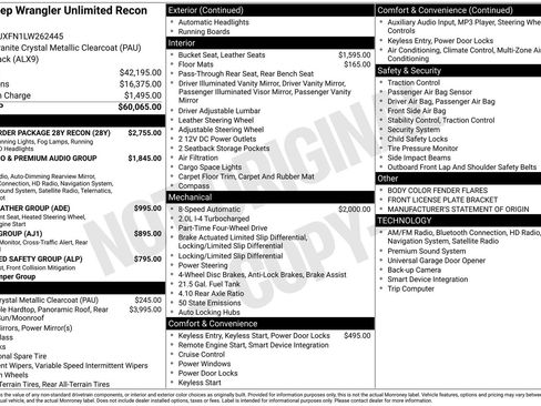 Used 2020 Jeep Wrangler Unlimited Rubicon w/ Quick Order Package 28Y Recon image 36