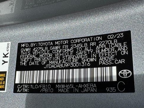Certified 2023 Toyota Prius LE AWD/4WD image 21